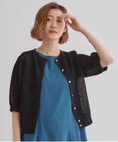 grove / グローブ カーディガン・ボレロ | 1枚でも映える上品メッシュカーディガン