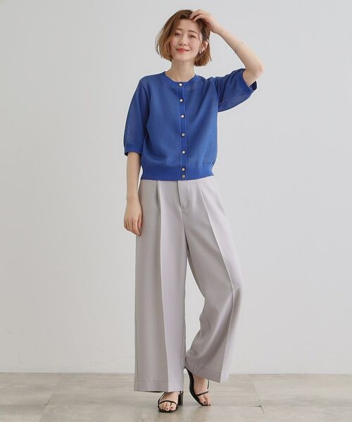 grove / グローブ カーディガン・ボレロ | 1枚でも映える上品メッシュカーディガン | 詳細13