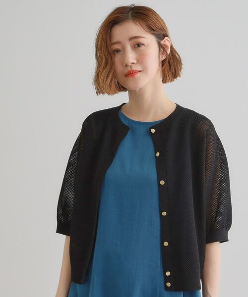grove / グローブ カーディガン・ボレロ | 1枚でも映える上品メッシュカーディガン | 詳細8