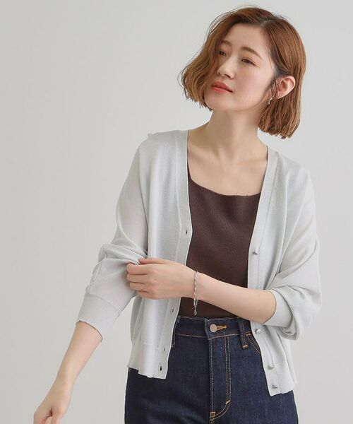 grove / グローブ カーディガン・ボレロ | 【UV／冷感／抗ピル】ラメドルマンカーディガン | 詳細1
