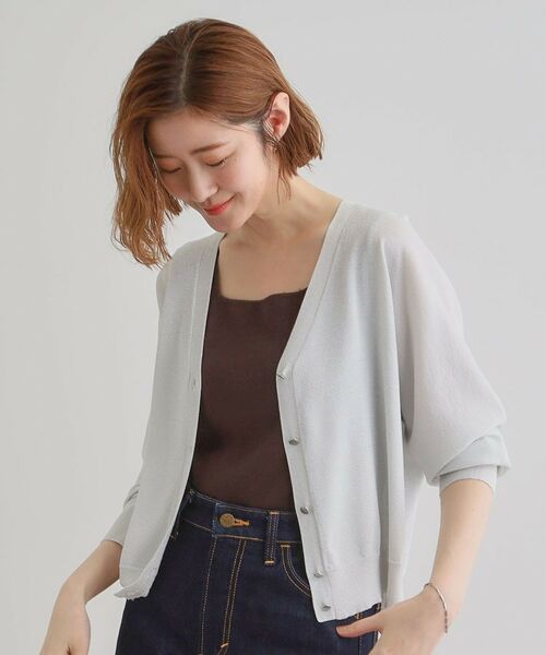 grove / グローブ カーディガン・ボレロ | 【UV／冷感／抗ピル】ラメドルマンカーディガン | 詳細2