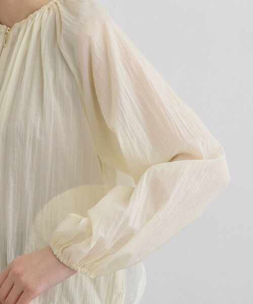 grove / グローブ レザーブルゾン・ジャケット | 【洗える】シアーナイロンギャザーブルゾン | 詳細17