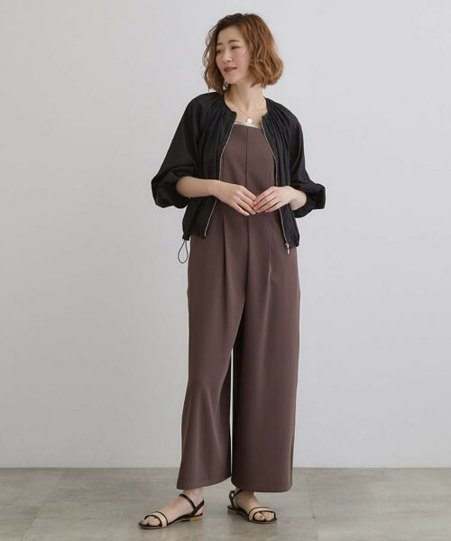 grove / グローブ レザーブルゾン・ジャケット | 【洗える】シアーナイロンギャザーブルゾン | 詳細3