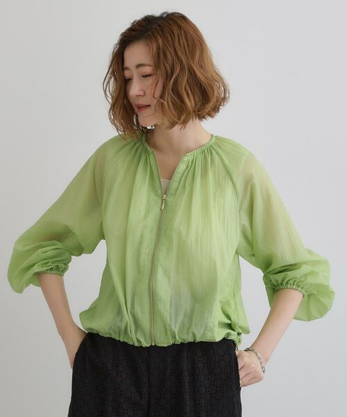 ドゥロワー シルクタフタ ピンク ジャケット ギャザー ブルゾン ナイロン WISH FOR EVER ブルゾン アウター DRAW CODE VINTAGE LIKE SHORT