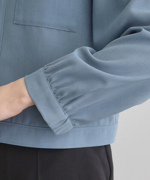 grove / グローブ レザーブルゾン・ジャケット | 麻調ノーカラーシアーブルゾン | 詳細18