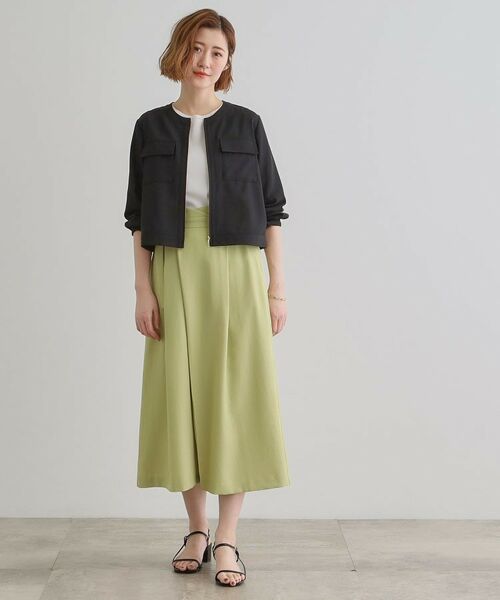 grove / グローブ レザーブルゾン・ジャケット | 麻調ノーカラーシアーブルゾン | 詳細7