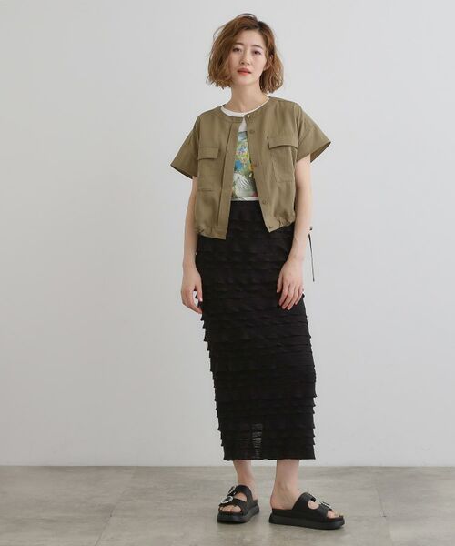 grove / グローブ ロング・マキシ丈ワンピース | 【品よく着こなす、大人のワークスタイル】ワークジャケット×ワンピースセット | 詳細13