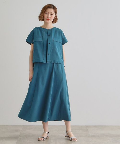 grove / グローブ ロング・マキシ丈ワンピース | 【品よく着こなす、大人のワークスタイル】ワークジャケット×ワンピースセット | 詳細17