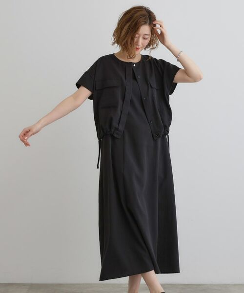 grove / グローブ ロング・マキシ丈ワンピース | 【品よく着こなす、大人のワークスタイル】ワークジャケット×ワンピースセット | 詳細2