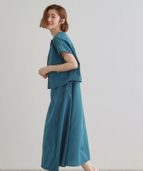 grove / グローブ ロング・マキシ丈ワンピース | 【品よく着こなす、大人のワークスタイル】ワークジャケット×ワンピースセット | 詳細21