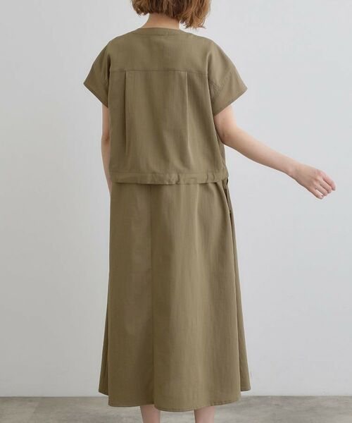 grove / グローブ ロング・マキシ丈ワンピース | 【品よく着こなす、大人のワークスタイル】ワークジャケット×ワンピースセット | 詳細25