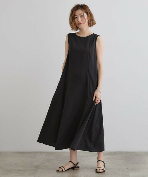 grove / グローブ ロング・マキシ丈ワンピース | 【品よく着こなす、大人のワークスタイル】ワークジャケット×ワンピースセット | 詳細7