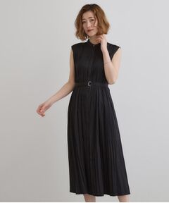 grove / グローブ ロング・マキシ丈ワンピース | 贅沢プリーツが華やかなシャンブレープリーツワンピース