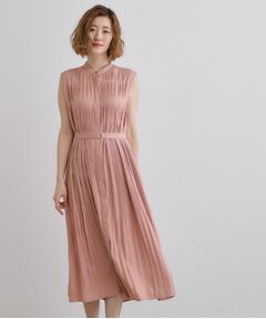 grove / グローブ ロング・マキシ丈ワンピース | 贅沢プリーツが華やかなシャンブレープリーツワンピース