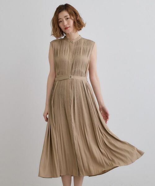grove/グローブ シャンブレープリーツワンピース モカブラウン(042) 02(M) grove/グローブ シャンブレープリーツワンピース モカブラウン(042) 02(M)