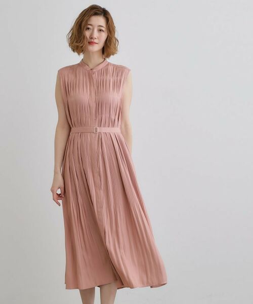 grove/グローブ シャンブレープリーツワンピース ピンク(071) 02(M) grove/グローブ シャンブレープリーツワンピース ピンク(071) 02(M)