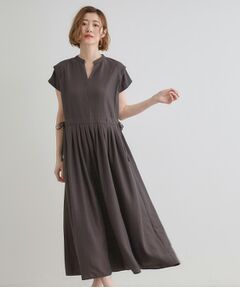 grove / グローブ ロング・マキシ丈ワンピース | 【晴れの日も雨の日も】撥水タックワンピース