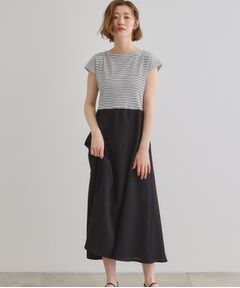 grove / グローブ ロング・マキシ丈ワンピース | 美シルエットなドッキングフレア切替ワンピース