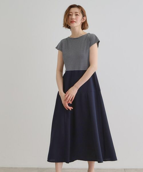 grove / グローブ ロング・マキシ丈ワンピース | 美シルエットなドッキングフレア切替ワンピース | 詳細13