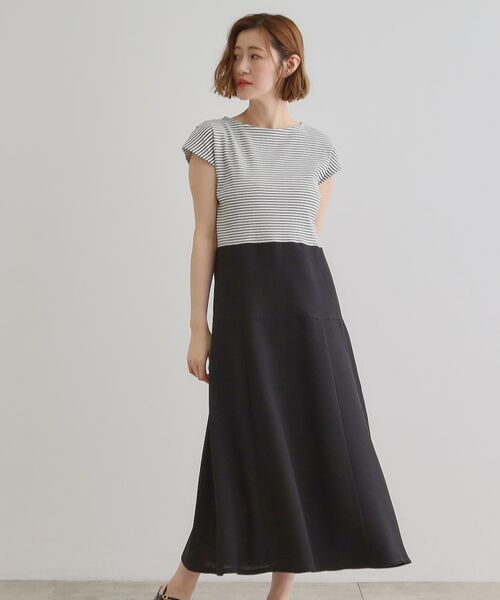 grove / グローブ ロング・マキシ丈ワンピース | 美シルエットなドッキングフレア切替ワンピース | 詳細5