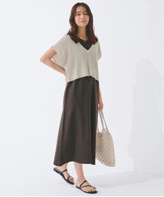 grove / グローブ ロング・マキシ丈ワンピース | ラメベスト×ニットワンピースSET