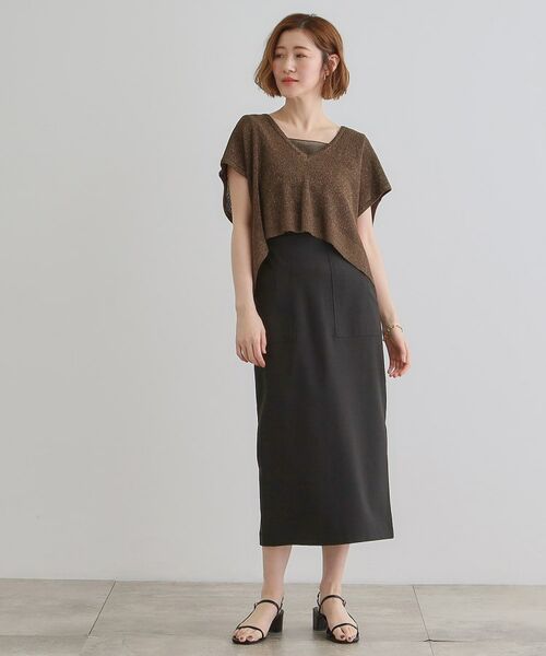 grove / グローブ ロング・マキシ丈ワンピース | ラメベスト×ニットワンピースSET | 詳細13