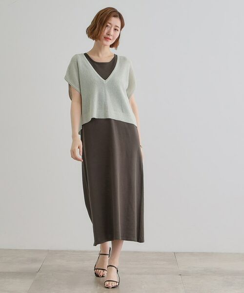 grove / グローブ ロング・マキシ丈ワンピース | ラメベスト×ニットワンピースSET | 詳細17