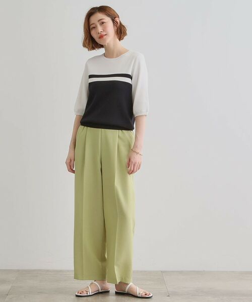 grove / グローブ パンツ | 【洗える・シワになりにくい】麻調センタープレスワイドパンツ | 詳細11