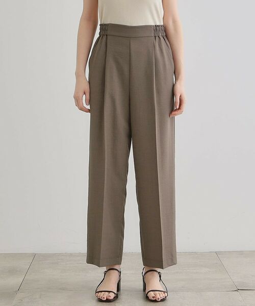 grove / グローブ パンツ | 【洗える・シワになりにくい】麻調センタープレスワイドパンツ | 詳細20