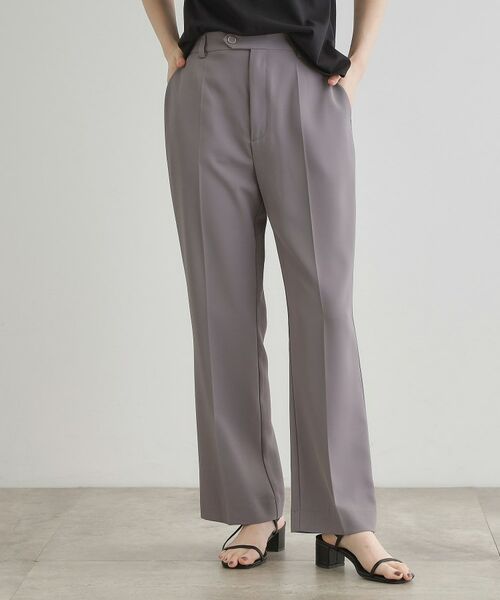 grove / グローブ パンツ | ひんやり、すらり。夏の美シルエット ドレープストレートパンツ | 詳細1