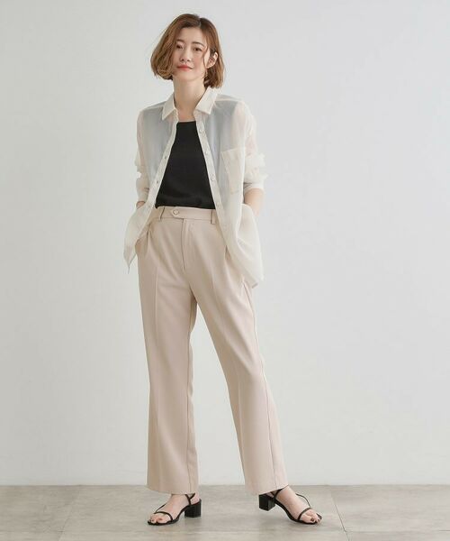 grove / グローブ パンツ | ひんやり、すらり。夏の美シルエット ドレープストレートパンツ | 詳細10