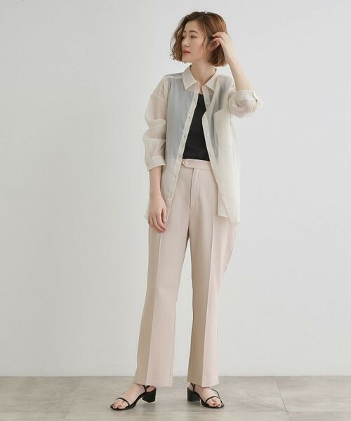 grove / グローブ パンツ | ひんやり、すらり。夏の美シルエット ドレープストレートパンツ | 詳細11