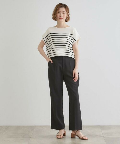 grove / グローブ パンツ | ひんやり、すらり。夏の美シルエット ドレープストレートパンツ | 詳細6