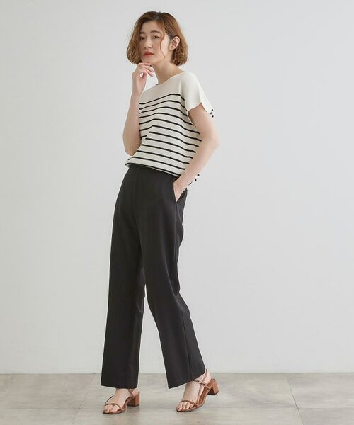 grove / グローブ パンツ | ひんやり、すらり。夏の美シルエット ドレープストレートパンツ | 詳細7