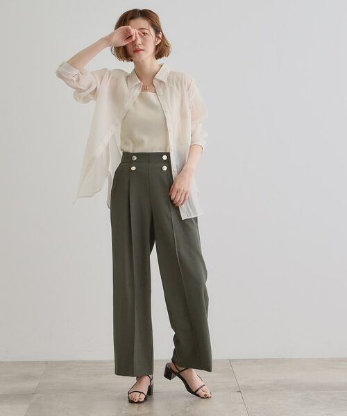 grove / グローブ パンツ | さらっと快適 ピンタックマリンパンツ | 詳細3