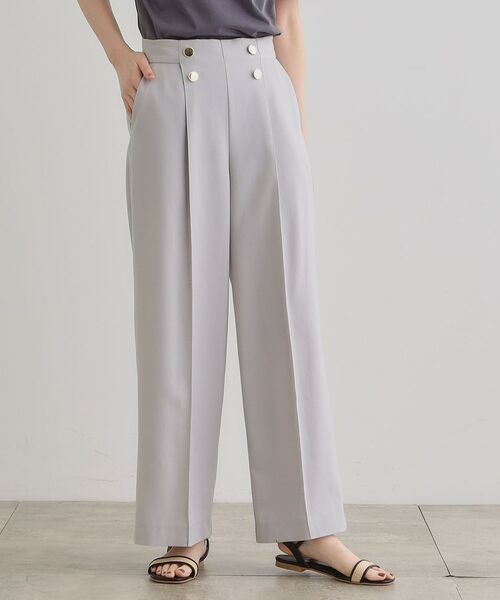 grove / グローブ パンツ | さらっと快適 ピンタックマリンパンツ(グレージュ(050))