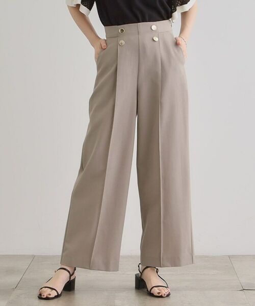 grove / グローブ パンツ | さらっと快適 ピンタックマリンパンツ(トープ(054))