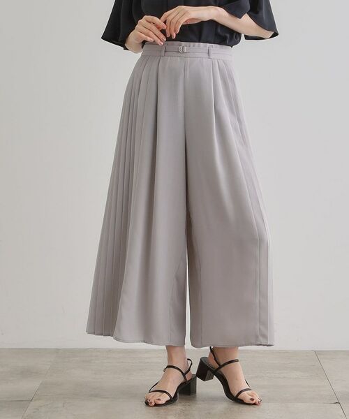 grove / グローブ ショート・ハーフ・半端丈パンツ | さらっと軽やか サイドプリーツスカーチョ | 詳細1