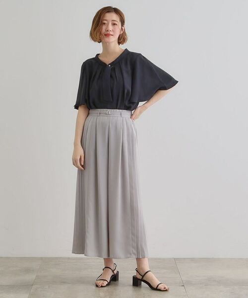 grove / グローブ ショート・ハーフ・半端丈パンツ | さらっと軽やか サイドプリーツスカーチョ | 詳細3