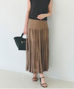 grove / グローブ ロング・マキシ丈スカート | 夏の華やぎティアードニットシアースカート