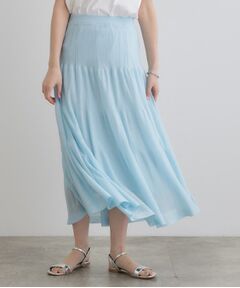 grove / グローブ ロング・マキシ丈スカート | 夏の華やぎティアードニットシアースカート