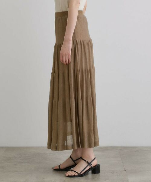 grove / グローブ ロング・マキシ丈スカート | 夏の華やぎティアードニットシアースカート | 詳細16