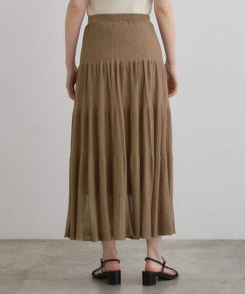 grove / グローブ ロング・マキシ丈スカート | 夏の華やぎティアードニットシアースカート | 詳細17