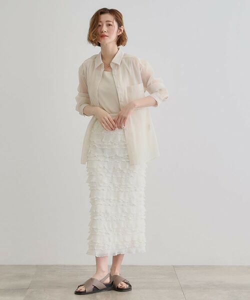 grove / グローブ ロング・マキシ丈スカート | フリルナロースカート | 詳細6