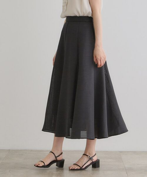 grove / グローブ ロング・マキシ丈スカート | 【大人のリゾートスタイル/SETUP】麻調フレアスカート | 詳細1