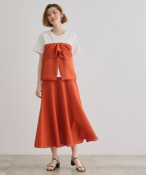 grove / グローブ ロング・マキシ丈スカート | 【大人のリゾートスタイル/SETUP】麻調フレアスカート | 詳細12