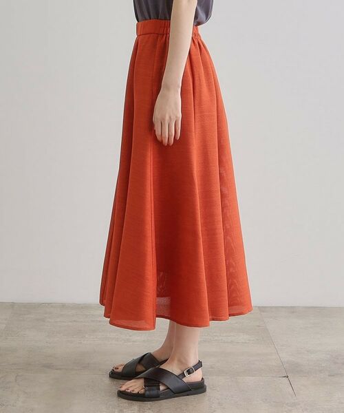grove / グローブ ロング・マキシ丈スカート | 【大人のリゾートスタイル/SETUP】麻調フレアスカート | 詳細15