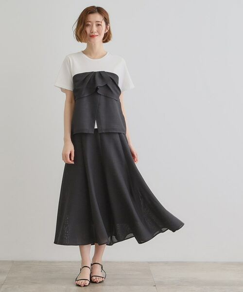 grove / グローブ ロング・マキシ丈スカート | 【大人のリゾートスタイル/SETUP】麻調フレアスカート | 詳細3