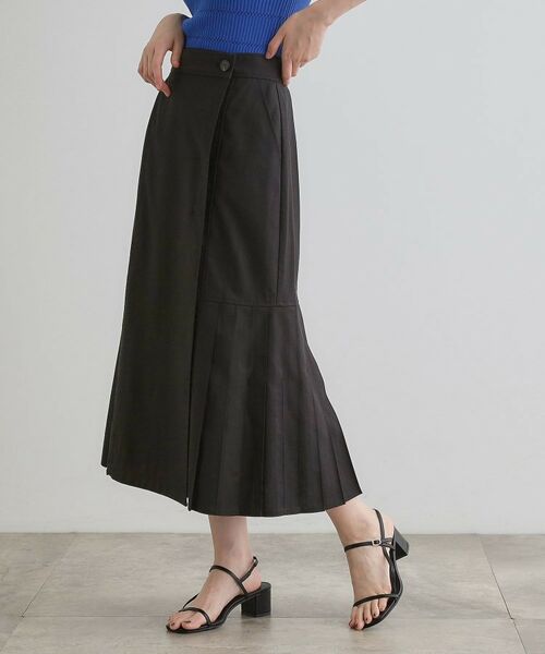 grove / グローブ ロング・マキシ丈スカート | 【大人のニュアンス】リネン混サイドタックスカート | 詳細1