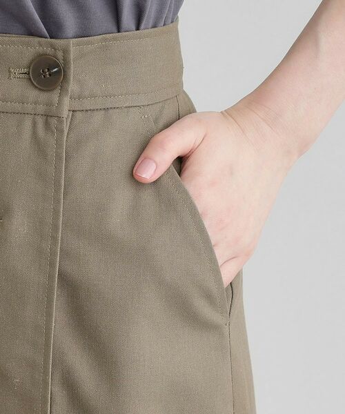 grove / グローブ ロング・マキシ丈スカート | 【大人のニュアンス】リネン混サイドタックスカート | 詳細14